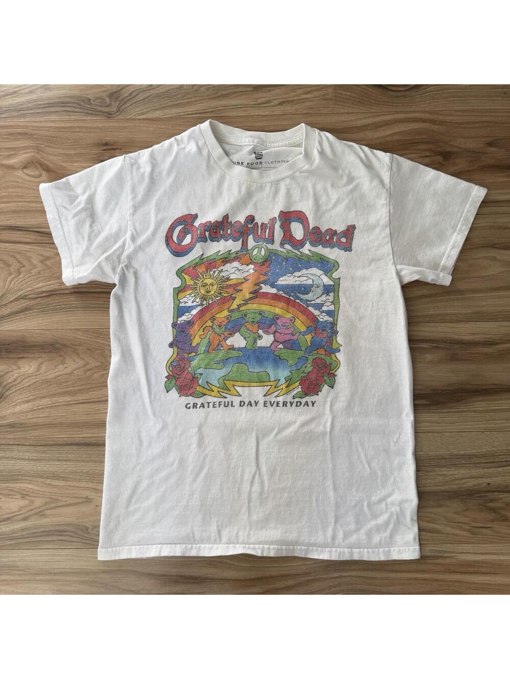 Junk Food Clothing Grateful Dead Dancing Bears Graphic Tee White Size S